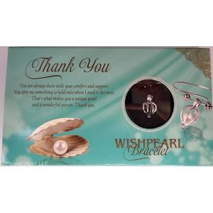 Wish Pearl Bracelet Oyster Cage Pendant Chain Nickel Free Thank You Gift